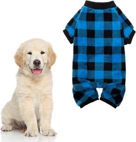 img 4 attached to 🐾 KOOLTAIL Plaid Dog Pajamas: Warm, Soft, and Stylish Winter Sweater for Small Dogs and Puppies