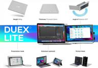 duex portable monitor: the perfect laptop companion - 12.5", 1920x1080, 60hz refresh rate, laptop monitor extender, second monitor for laptops - duex lite in white logo