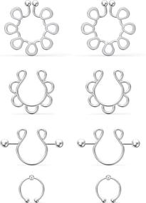 img 3 attached to Kadogohno Piercing Piercings Nipples Nipplerings Women's Jewelry - Body Jewelry