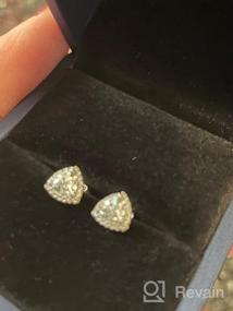 img 5 attached to 💎 Stunning Moissanite Earrings: HOLYCOME 1 Carat Diamond-like Brilliance, Hypoallergenic 18K White Gold Plated Studs – Perfect Gift for Women, Girls, and Men!