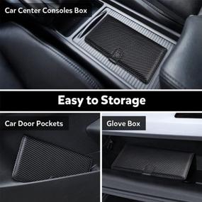 img 1 attached to PU Leather Car Document Holder: Vehicle Glove Box Organizer With Magnetic Closure For Cards, Auto Insurance & Registration
