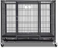 🐾 37" heavy duty homey pet open top dog cage: tray, floor grid, and casters included логотип