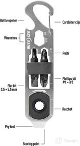 img 2 attached to 🔧 Nite Ize KMTRT-11-R3 DoohicKey: 6-in-1 Multitool with Ratchet, Flathead & Phillips Bits, Bottle Opener, Stainless Key Tool +