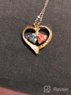img 1 attached to 🌙 I Love You to The Moon and Back Opal Heart Necklace - Perfect Mother's Gift or Girlfriend Jewelry review by Suhas Payton