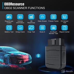 img 3 attached to 📱 OBDResource OBD2 Scanner Bluetooth 4.0 Car OBDII Diagnostic Scan Tool for iPhone & Android - Wireless Code Reader Check Engine for Automotive Vehicles After 1996 - Supports Torque, OBD Fusion, FasLink App