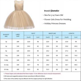 img 3 attached to Sparkling Flower Embroidered Lace Girls Wedding Dress - Ideal For Birthdays, Parties, And Princesses