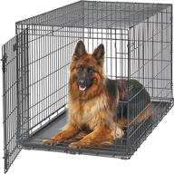 🐶 xl dog crate with divider panel, floor protecting feet, and leak-proof dog pan - 48l x 30w x 33h inches, ideal for xl dog breeds логотип