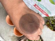 картинка 1 прикреплена к отзыву Prevent Soil Loss With LE TAUCI 100 Pack 2 Inch Flower Pot Hole Mesh Pad - Bonsai Pot Bottom Grid Mat Mesh For Plant Pot Drainage Hole Screens. от Will Carey