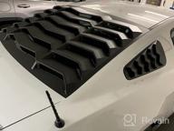 img 1 attached to Matte Black Ford Mustang 2005-2014 ABS Windshield Sun Shade Cover Louver - Rear Window Lambo Style review by Alex Barnes