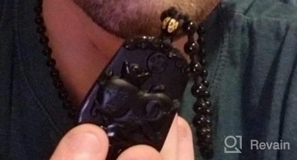 img 1 attached to 🔮 SEO-Enhanced Obsidian Gemstone Zodiac Necklace Pendant – Pure Natural Horoscope Animal Sign Amulet review by Danny Badasz