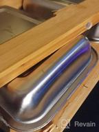 img 1 attached to Efficient And Organized Cooking: Navaris Bamboo Cutting Board With 2 Stainless Steel Trays review by Nicholas Suave