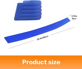 img 2 attached to VARGTR Rear Bumper Guard Protector - Universal Blue Rubber Scratch-Resistant Trunk Door Entry Guards Trim Cover for SUVs/Cars - Trunk Accessories Guard Rubber Protection Strip for Most Vehicles