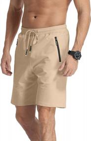 img 1 attached to Men'S Drawstring Beach Shorts With Elastic Waist, Zipper Pockets, And Comfortable Casual Fit - Ideal For Summer