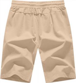 img 2 attached to Men'S Drawstring Beach Shorts With Elastic Waist, Zipper Pockets, And Comfortable Casual Fit - Ideal For Summer