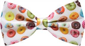 img 3 attached to Handmade Patterned Pre-Tied Bow Ties For Men By Carahere® - Stylish And Trendy M126