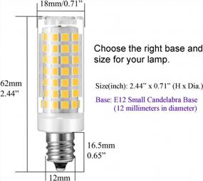 img 2 attached to Набор из 6 диммируемых светодиодных ламп дневного света белого цвета 6000K E12, эквивалент 550 лм, 60 Вт для светильников-канделябров - Лампа SumVibe E12 6 Вт