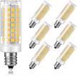 6-pack of dimmable daylight white 6000k e12 led bulbs, 550lm, 60w equivalent for candelabra fixtures - sumvibe e12 bulb 6w logo
