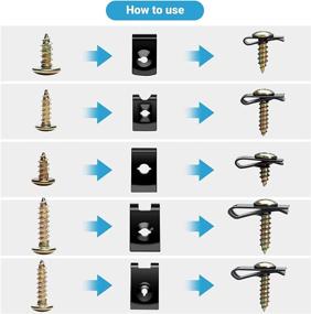 img 2 attached to 🔩 KCRTEK 170Pcs Automotive Screws and Clips Assortment Kit - 9 Size U Clips with Screws for Dash, Door Panel, and Interior - SAE Compatible