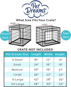 img 1 attached to 🐾 Eco-Friendly Dog Crate Bumpers for Single Door or Double Door Wire Dog Kennel, Non-Toxic & Machine Washable - Pet Dreams