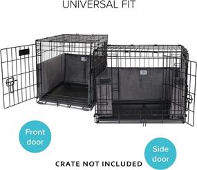 img 3 attached to 🐾 Eco-Friendly Dog Crate Bumpers for Single Door or Double Door Wire Dog Kennel, Non-Toxic & Machine Washable - Pet Dreams