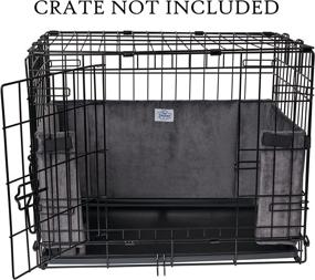 img 2 attached to 🐾 Eco-Friendly Dog Crate Bumpers for Single Door or Double Door Wire Dog Kennel, Non-Toxic & Machine Washable - Pet Dreams