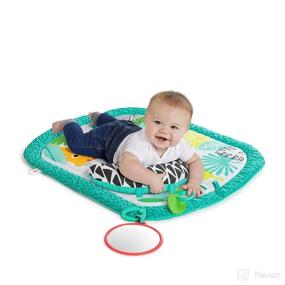 img 3 attached to 🌴 Vibrant and Fun! Bright Starts Totally Tropical Prop & Play Tummy Time Baby Activity Mat for Active Newborns+