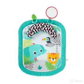 img 4 attached to 🌴 Vibrant and Fun! Bright Starts Totally Tropical Prop & Play Tummy Time Baby Activity Mat for Active Newborns+