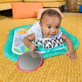 img 2 attached to 🌴 Vibrant and Fun! Bright Starts Totally Tropical Prop & Play Tummy Time Baby Activity Mat for Active Newborns+