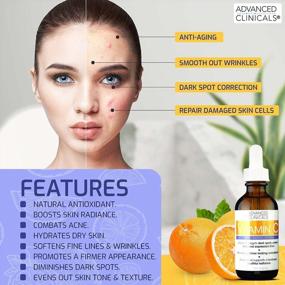 img 2 attached to Advanced Clinicals Vitamin C Facial Serum Skin Care Anti-Aging Moisturizer Potent Vitamin C Face Lotion For Dry Skin, Age Spots, Wrinkle Repair, & Uneven Skin Tone, 1.75 Fl Oz (Pack Of 2)