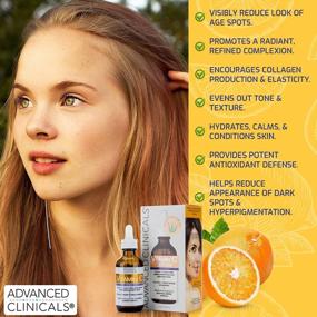 img 1 attached to Advanced Clinicals Vitamin C Facial Serum Skin Care Anti-Aging Moisturizer Potent Vitamin C Face Lotion For Dry Skin, Age Spots, Wrinkle Repair, & Uneven Skin Tone, 1.75 Fl Oz (Pack Of 2)