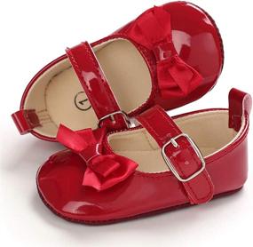 img 1 attached to Bowknot Toddler Sneakers Prewalker Wedding Girls' Shoes : Flats