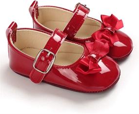 img 3 attached to Bowknot Toddler Sneakers Prewalker Wedding Girls' Shoes : Flats