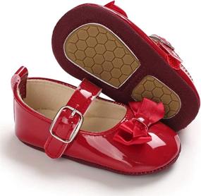 img 2 attached to Bowknot Toddler Sneakers Prewalker Wedding Girls' Shoes : Flats