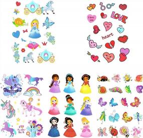img 1 attached to Assorted Kids Temporary Tattoos - Waterproof Body Art - 150+ Fun And Easy-To-Use Designs - Bulk Pack Of 15 Sheets