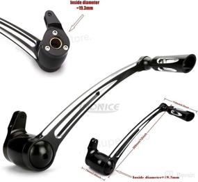 img 3 attached to 🏍️ Harley CNC Cut Brake Shifter Shaft Levers: Enhancing Performance for Touring Road Street Glide FLHR FLHX FLHTCU FLHTK FLHTCUTG CVO Limited FLHTKSE 2014-2019