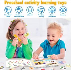 img 3 attached to 📚 Sensory Activity Book for Toddlers: Busy Book, Montessori Toy for Preschool Learning, Quiet Book for Ages 2-5, Educational Activities, Ideal Gift for Boys and Girls