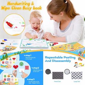 img 2 attached to 📚 Sensory Activity Book for Toddlers: Busy Book, Montessori Toy for Preschool Learning, Quiet Book for Ages 2-5, Educational Activities, Ideal Gift for Boys and Girls