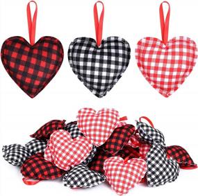 img 4 attached to Add Charm To Your Valentine'S Day With ADXCO'S 24-Piece Heart-Shaped Hanging Ornaments Collection