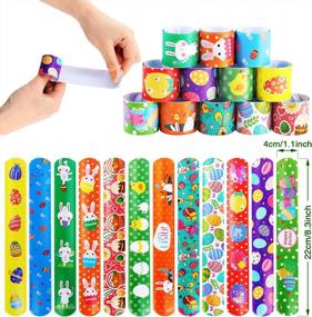 img 2 attached to Easter-Themed Slap Bracelets: 48 Pcs Of Fun For Kids' Parties And Classroom Prizes