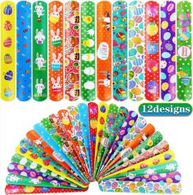 img 3 attached to Easter-Themed Slap Bracelets: 48 Pcs Of Fun For Kids' Parties And Classroom Prizes