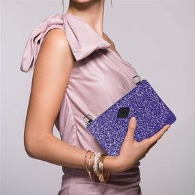 img 3 attached to 💖 Shimmering Glitter Crossbody GM Women's Handbags with Wallets, Clutches & Evening Bag