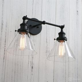 img 2 attached to Vintage Industrial Antique 2 Lights Sconces Lighting & Ceiling Fans best: Wall Lights