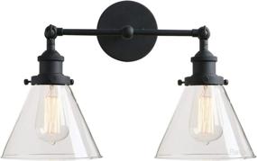 img 4 attached to Vintage Industrial Antique 2 Lights Sconces Lighting & Ceiling Fans best: Wall Lights