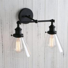 img 1 attached to Vintage Industrial Antique 2 Lights Sconces Lighting & Ceiling Fans best: Wall Lights