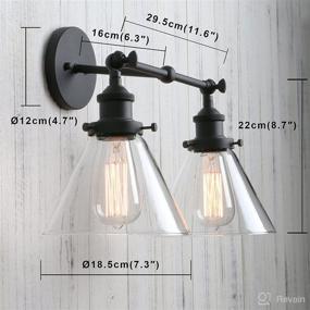 img 3 attached to Vintage Industrial Antique 2 Lights Sconces Lighting & Ceiling Fans best: Wall Lights