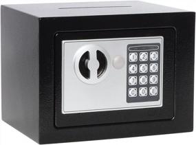 img 4 attached to Decaller Safe Box, Small Digital Safe With Keypad And 2 Emergency Keys, Lock Box For Money Gun Document Hiding, Home Office Hotel Business Applied, 0.17 Cubic Feet