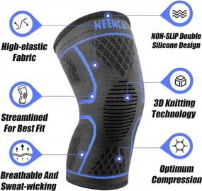 img 3 attached to Get Superior Knee Support With NEENCA 2 Pack Knee Brace - Perfect For Sport, Fitness And Pain Relief!