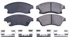 img 1 attached to 🔥 Power Stop 17-1522 Z17 Front Ceramic Brake Pads with Hardware: High Performance and Reliability!