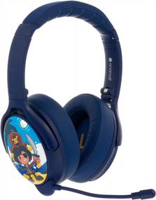 img 4 attached to Kid-Friendly ONANOFF Bluetooth Headphones With Active Noise Cancelling, Volume Limiting, Built-In Mic, 24-Hour Battery Life, Ideal For Airplanes, School, Games, And Video Calls - Deep Blue