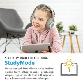 img 1 attached to Kid-Friendly ONANOFF Bluetooth Headphones With Active Noise Cancelling, Volume Limiting, Built-In Mic, 24-Hour Battery Life, Ideal For Airplanes, School, Games, And Video Calls - Deep Blue